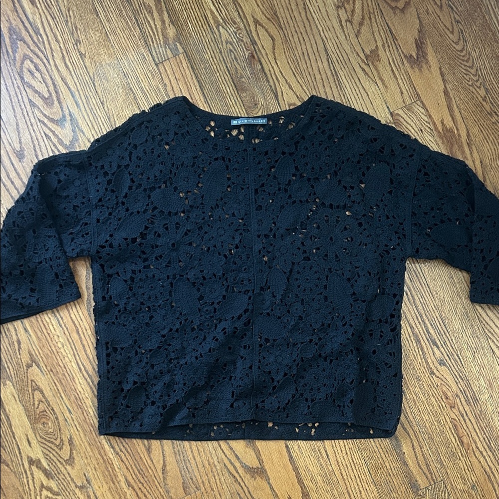Elliott Lauren Black Lace Blouse